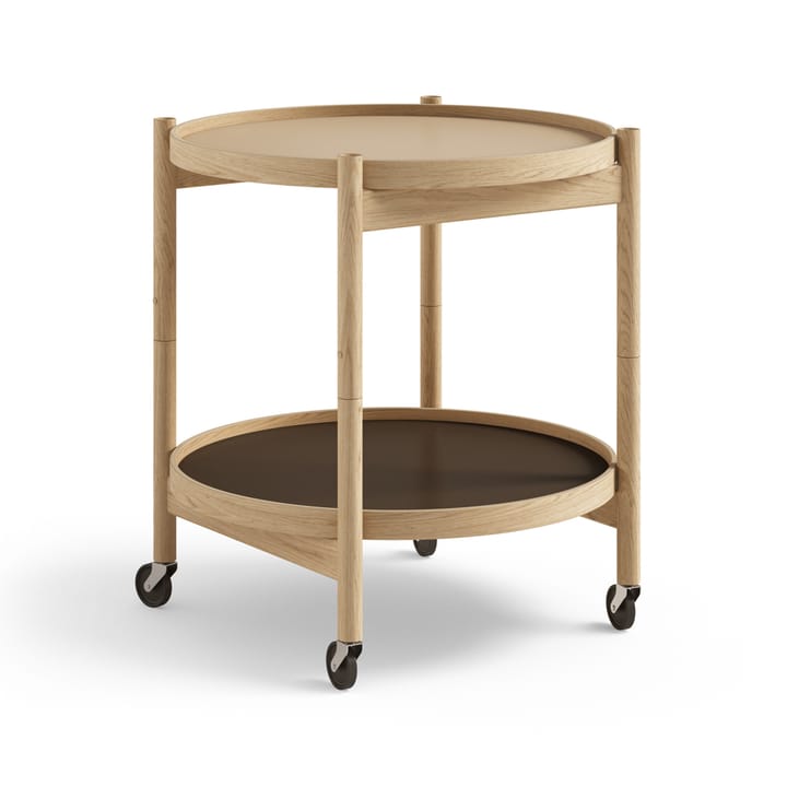 Bølling Tray Table model 50 roltafel - earth, geolied eikenhouten onderstel - Brdr. Krüger