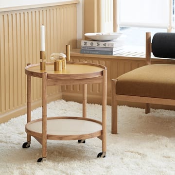 Bølling Tray Table model 50 roltafel - gerookt eikenhout, rookgeolied eikenhouten onderstel - Brdr. Krüger