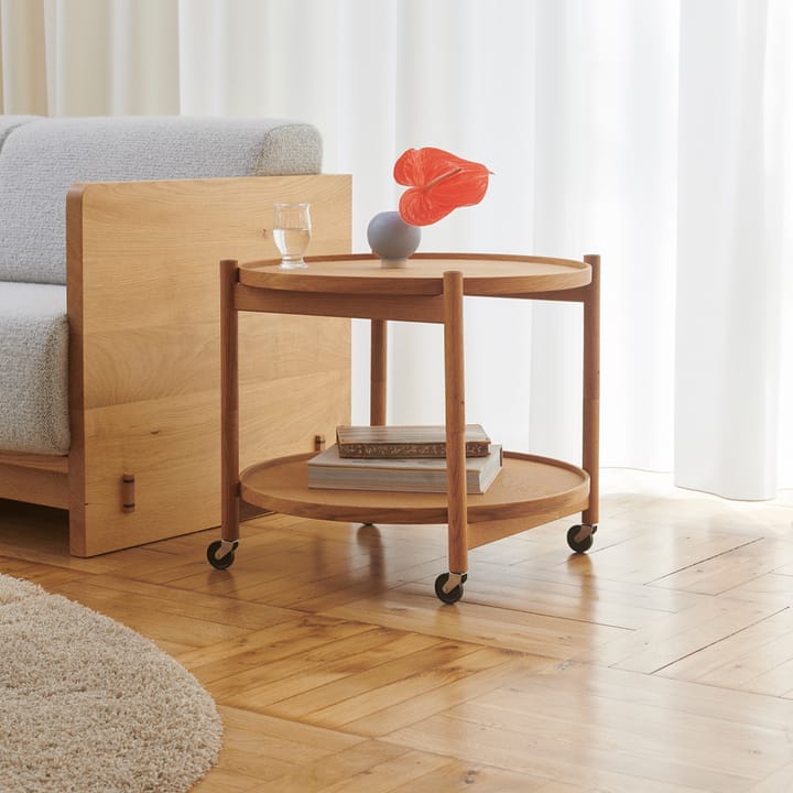Bølling Tray Table model 60 roltafel, base, geolied beukenhouten onderstel Brdr. Krüger