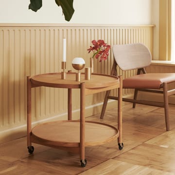 Bølling Tray Table model 60 roltafel - clay, onbehandeld beukenhouten onderstel - Brdr. Krüger