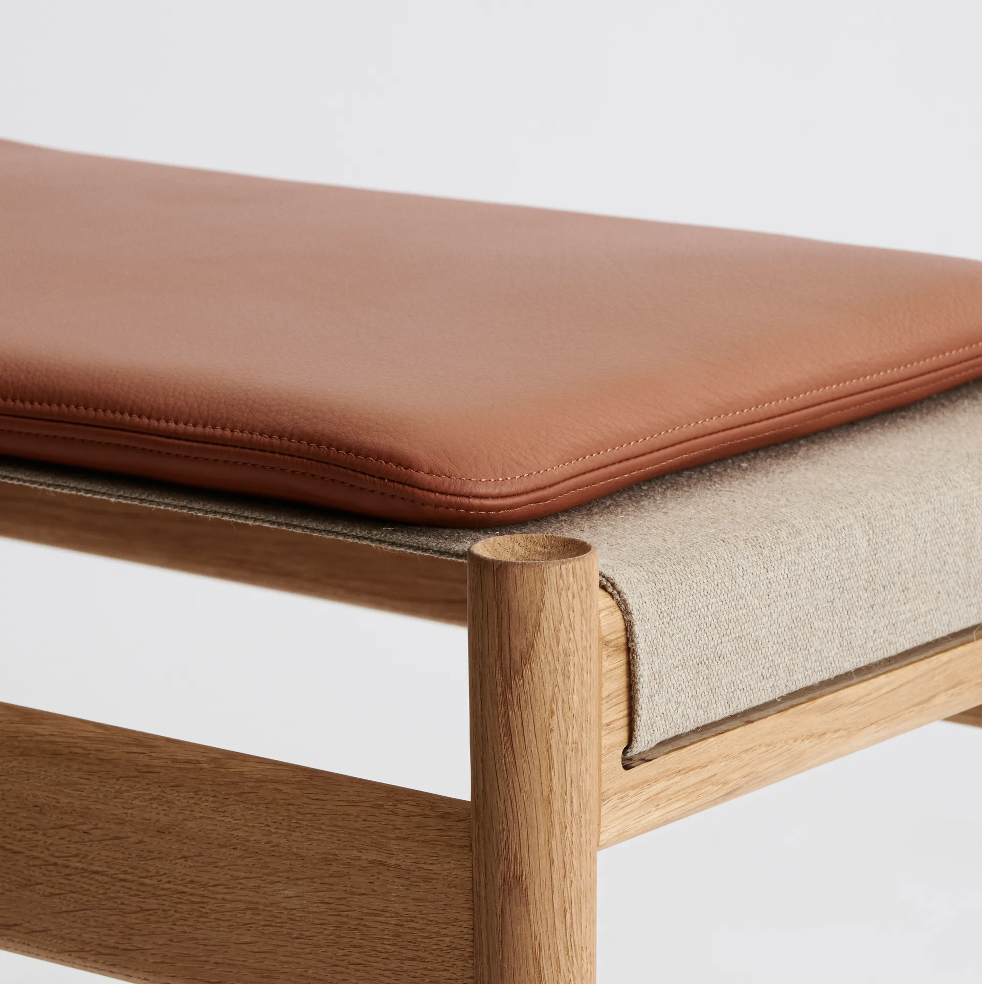 HB kussen 35x60 cm, Spectrum leer Brandy Brdr. Krüger