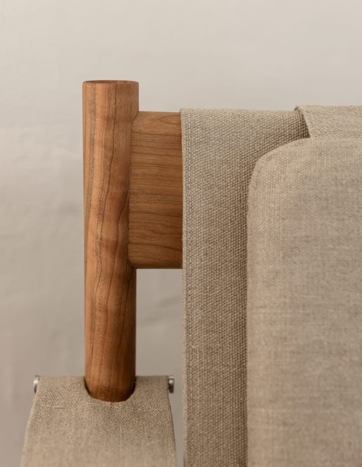 HB loungestoel, Rookgeolied eikenhout-canvas natuur Brdr. Krüger