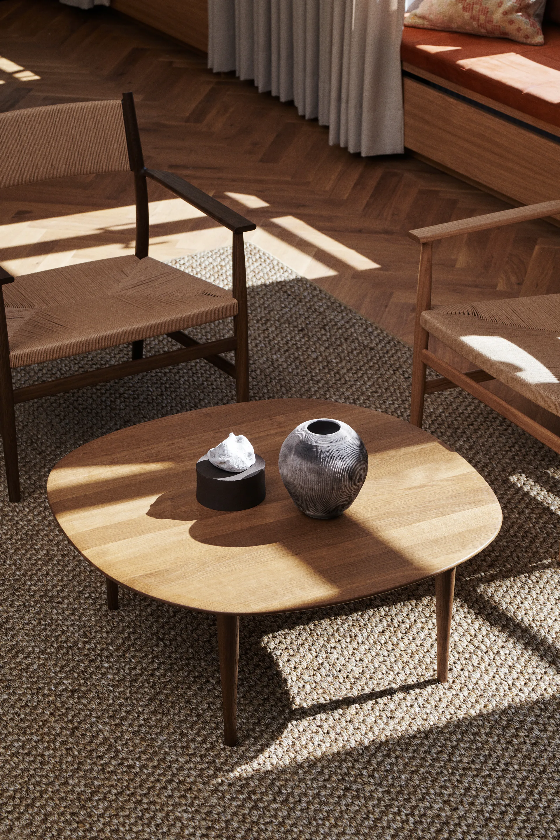 Jari salontafel Ø85 cm, Rookgeolied eikenhout Brdr. Krüger