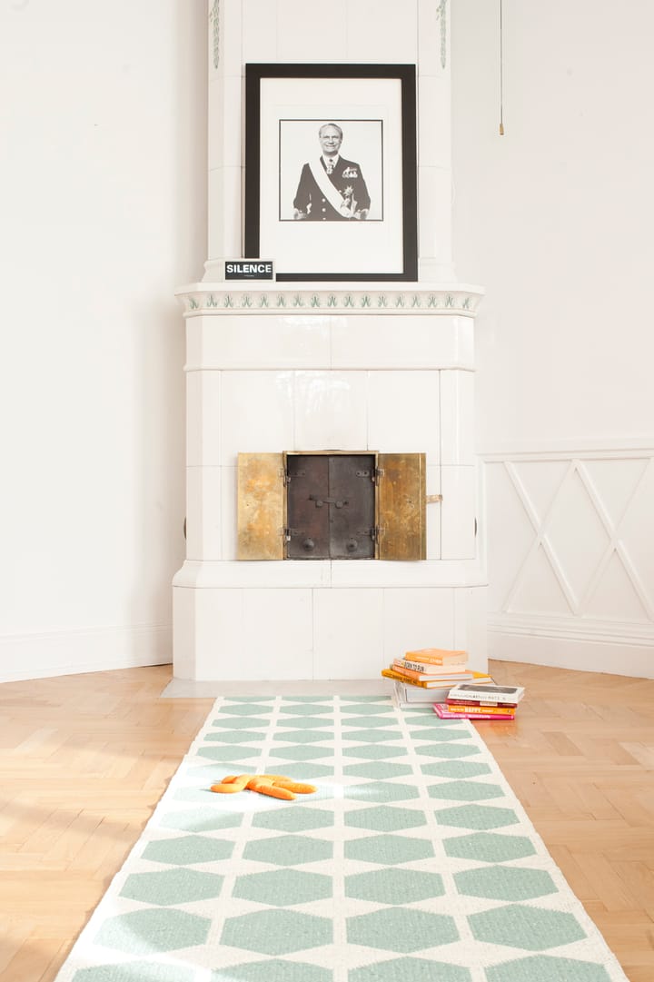 Anna vloerkleed aqua, 70 x 140 cm. Brita Sweden