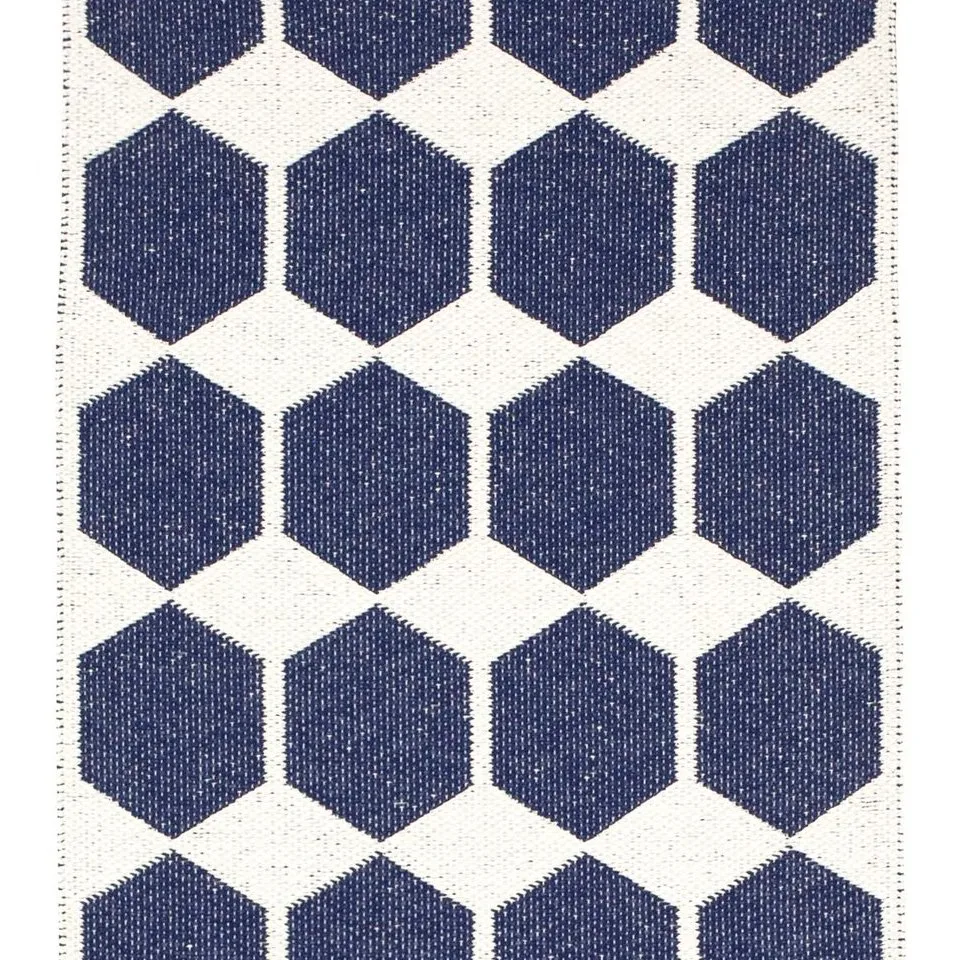 Anna vloerkleed blauw, 70 x 200 cm. Brita Sweden