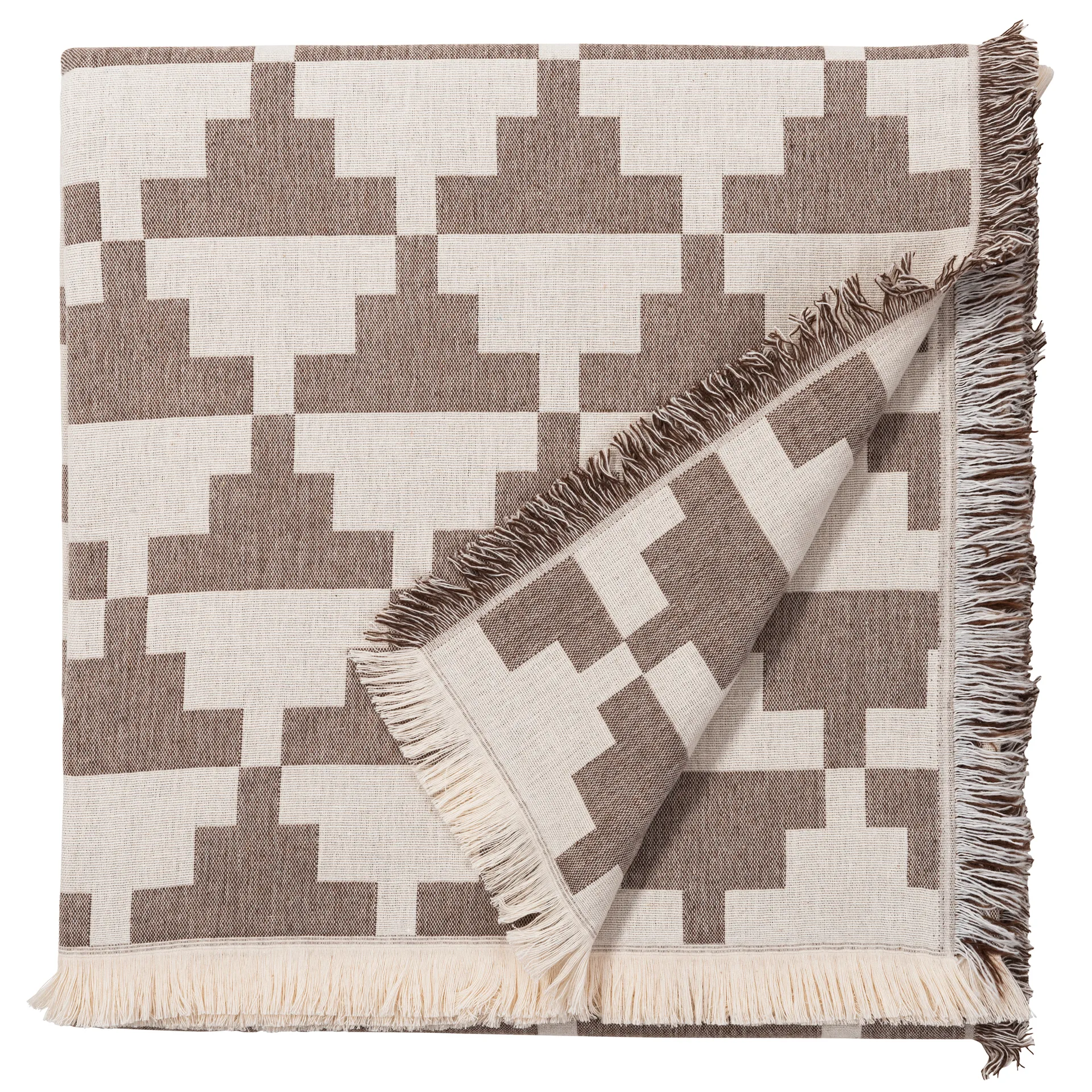 Confect katoenen deken, Cacao (bruin) Brita Sweden