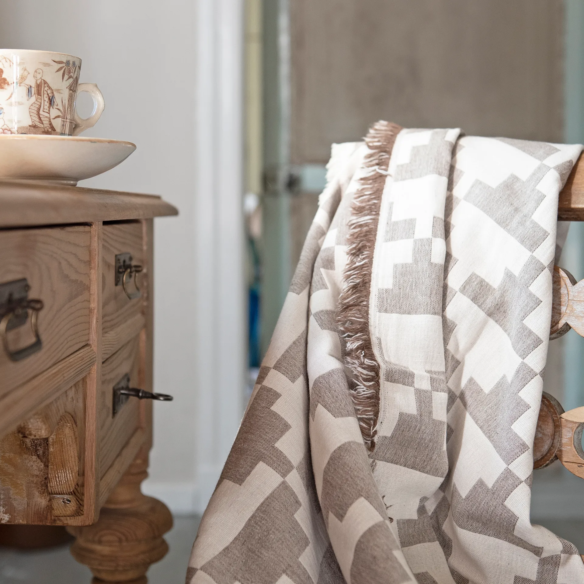 Confect katoenen deken, Cacao (bruin) Brita Sweden