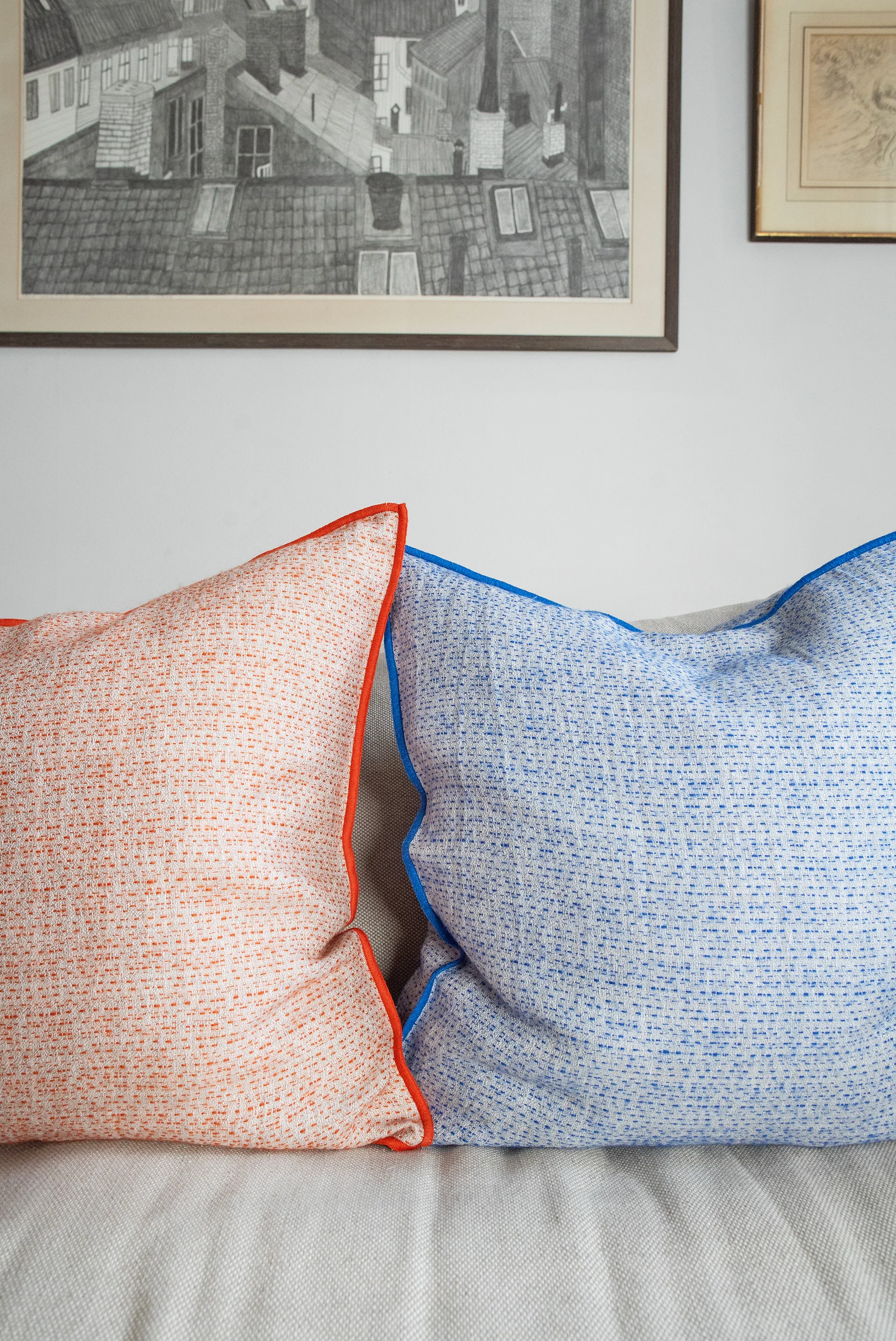 Field kussenhoes, Blauw, 50x50 cm Brita Sweden