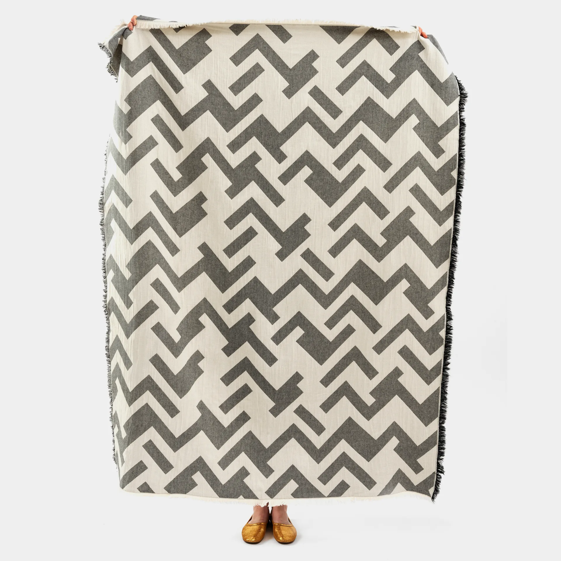 Florens katoenen deken, Beluga (zwart) Brita Sweden