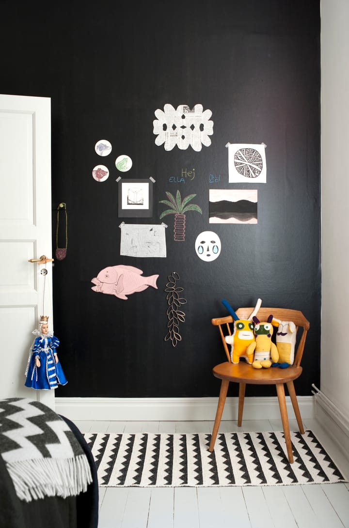 Gittan vloerkleed zwart, 70 x 200 cm. Brita Sweden