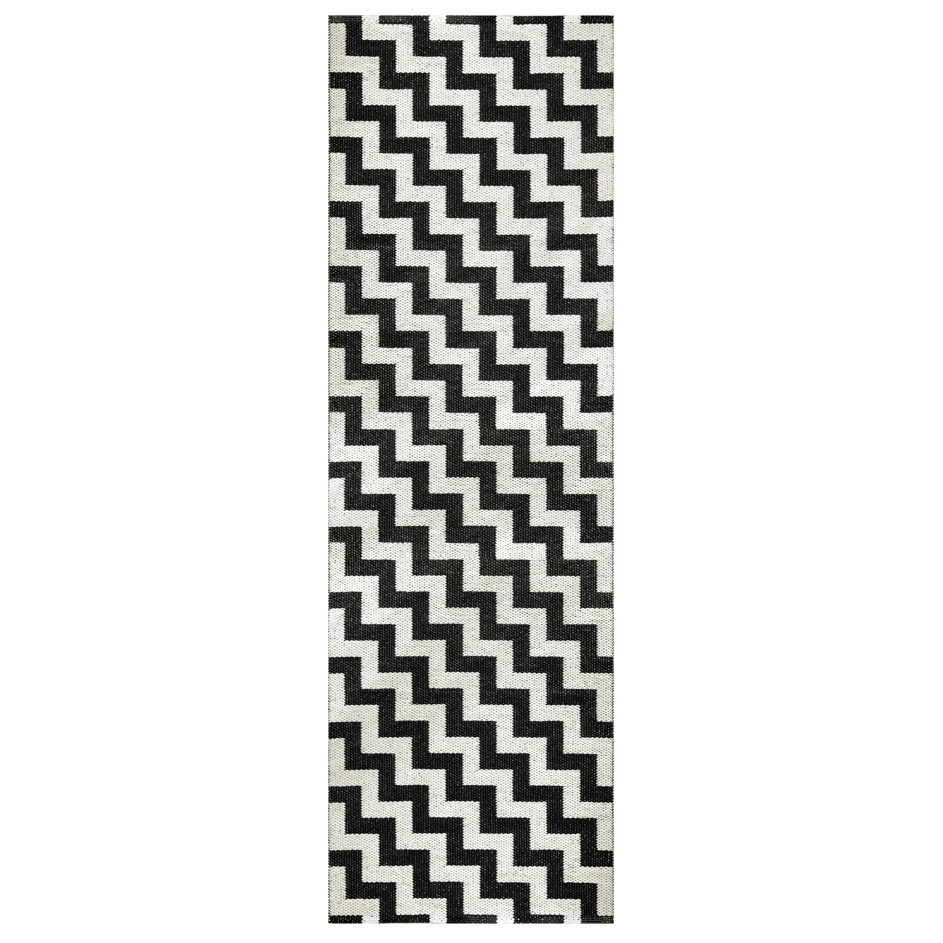 Gunnel vloerkleed zwart, 70 x 100 cm. Brita Sweden