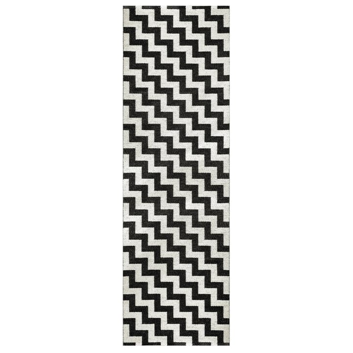 Gunnel vloerkleed zwart, 70 x 200 cm. Brita Sweden