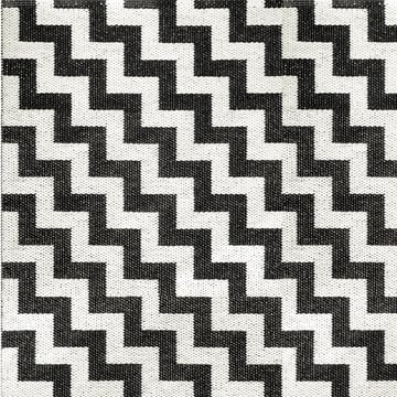 Gunnel vloerkleed zwart groot - 150 x 200 cm. - Brita Sweden