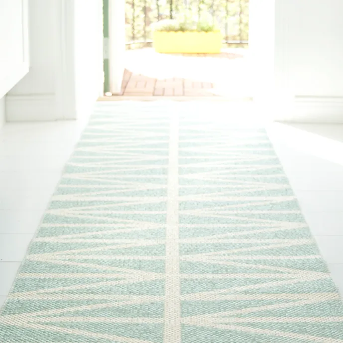 Helmi vloerkleed turkoise, 70 x 300 cm. Brita Sweden