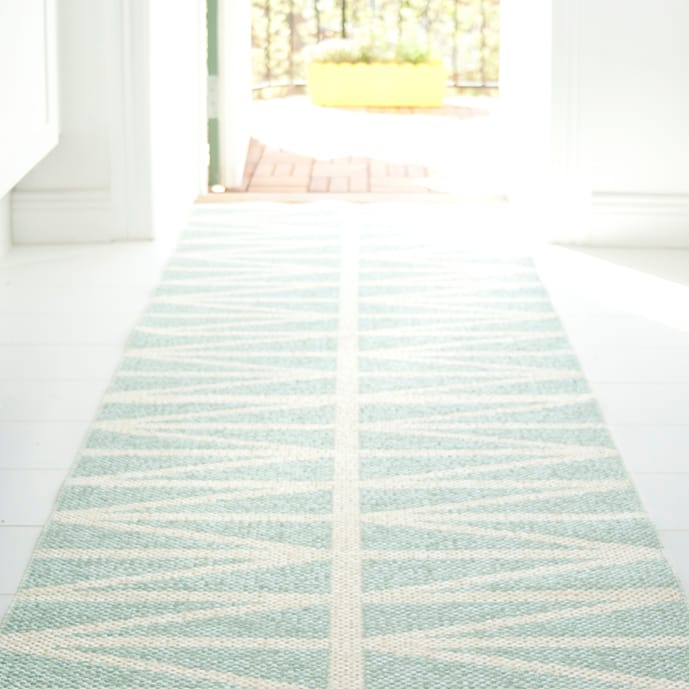 Helmi vloerkleed turkoise, 70 x 300 cm. Brita Sweden