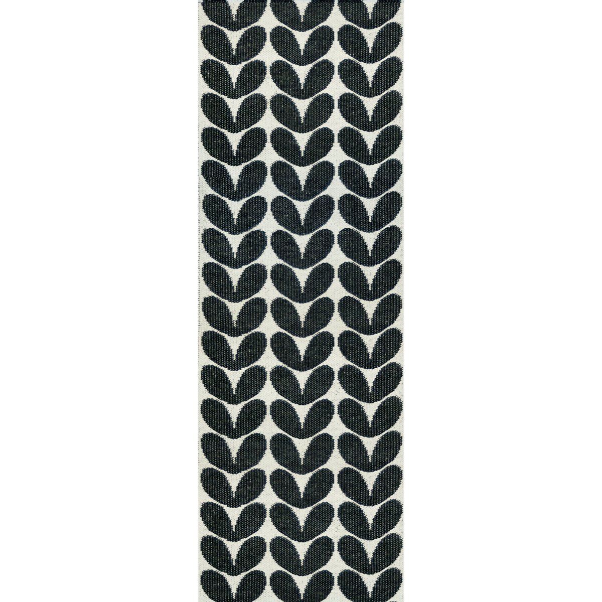 Brita Sweden Karin vloerkleed zwart 70 x 200 cm. | Scandinavisch Interieur | Plastic vloerkleden | Zwart