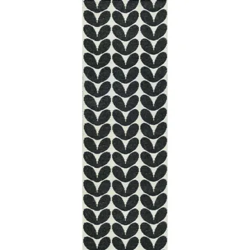 Karin vloerkleed zwart - 70x150 cm - Brita Sweden