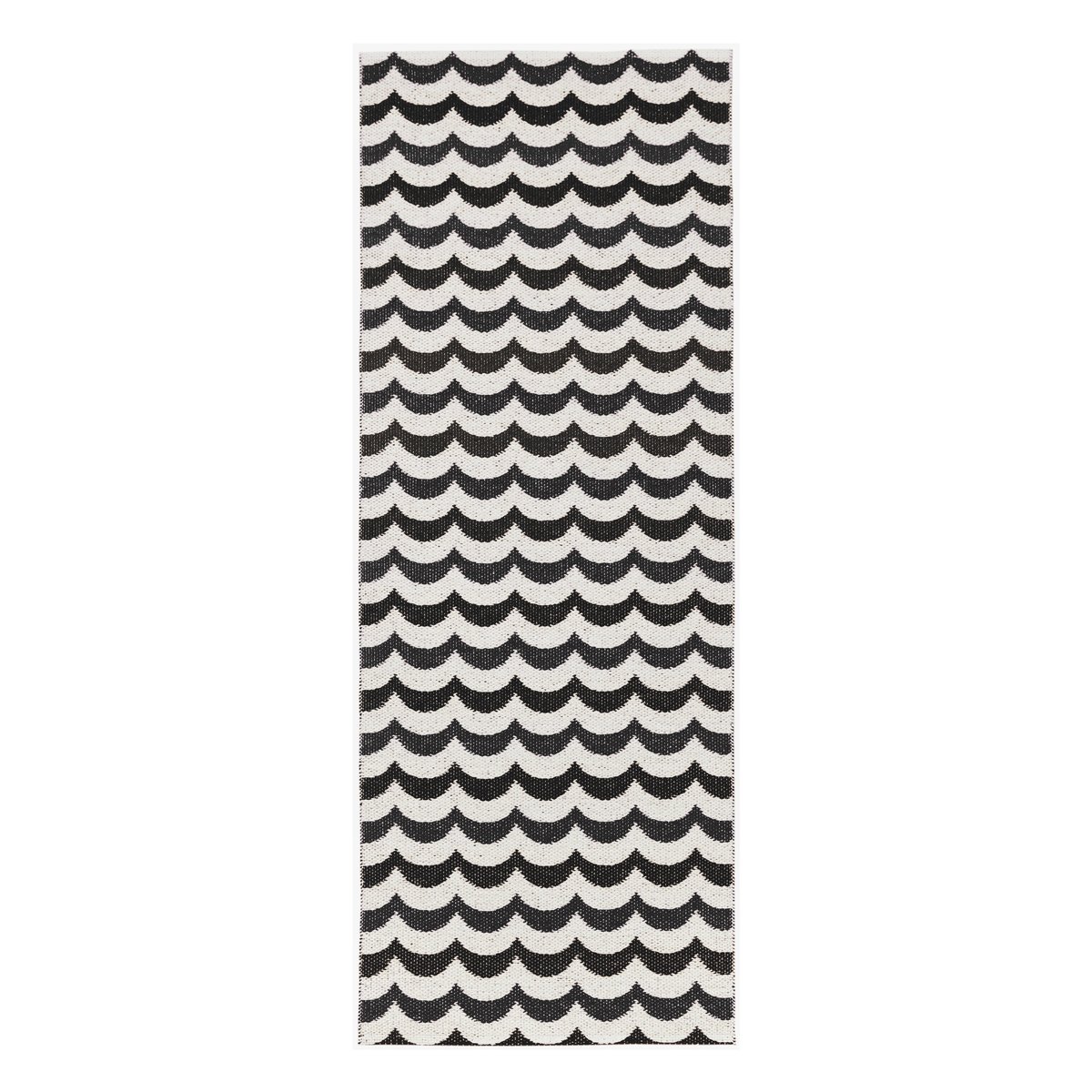 Brita Sweden Ocean vloerkleed beluga 70 x 200 cm. | Scandinavisch Interieur | Plastic vloerkleden | Zwart