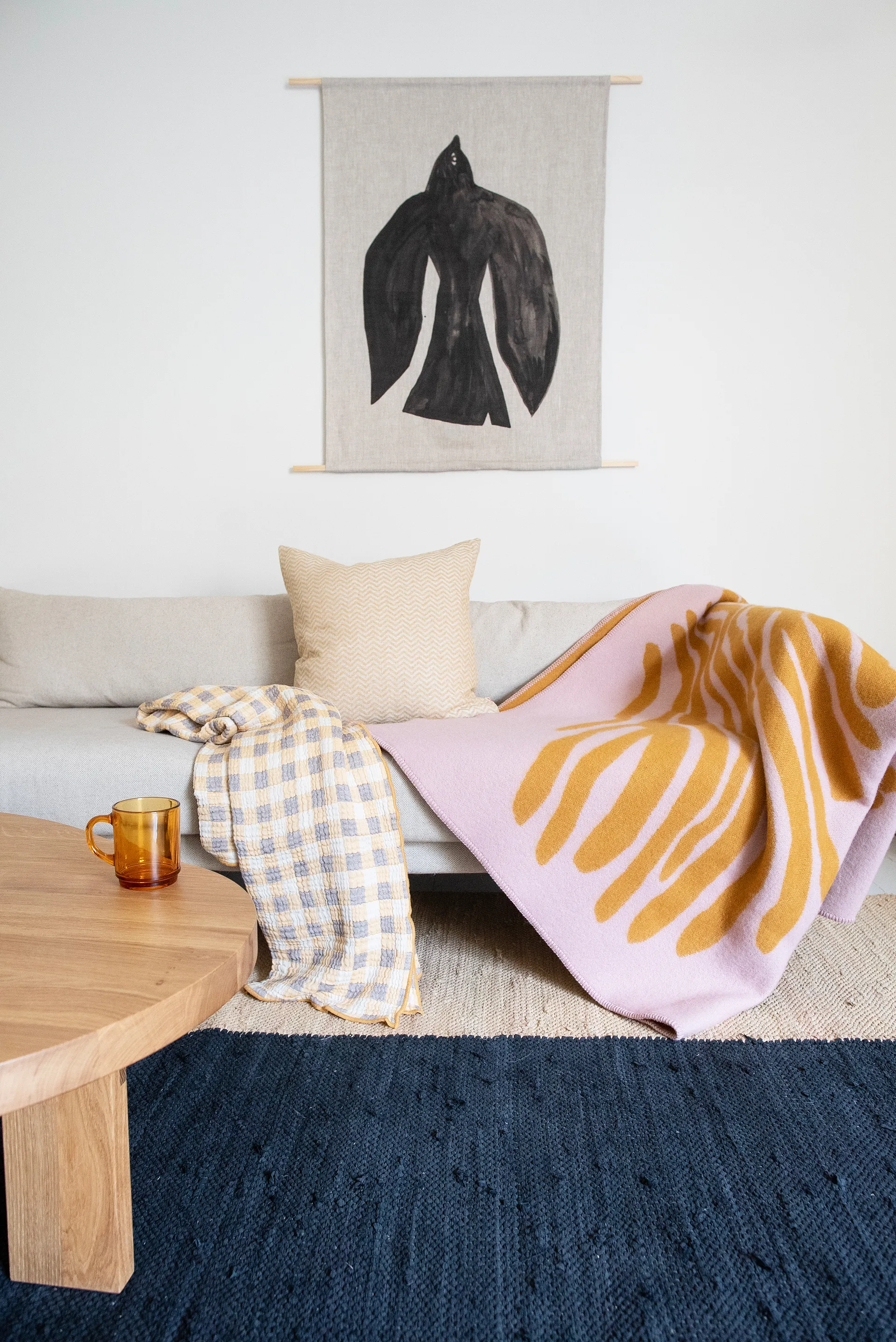 Pine plaid, Roze, 180x130 cm Brita Sweden