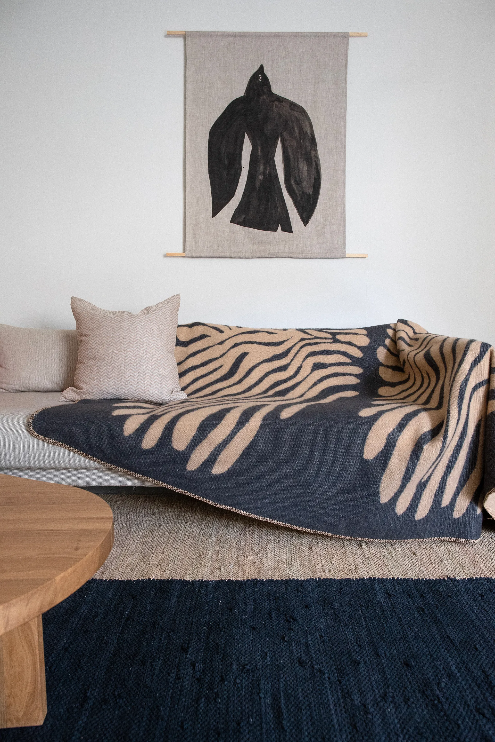 Pine plaid, Zand, 180x130 cm Brita Sweden