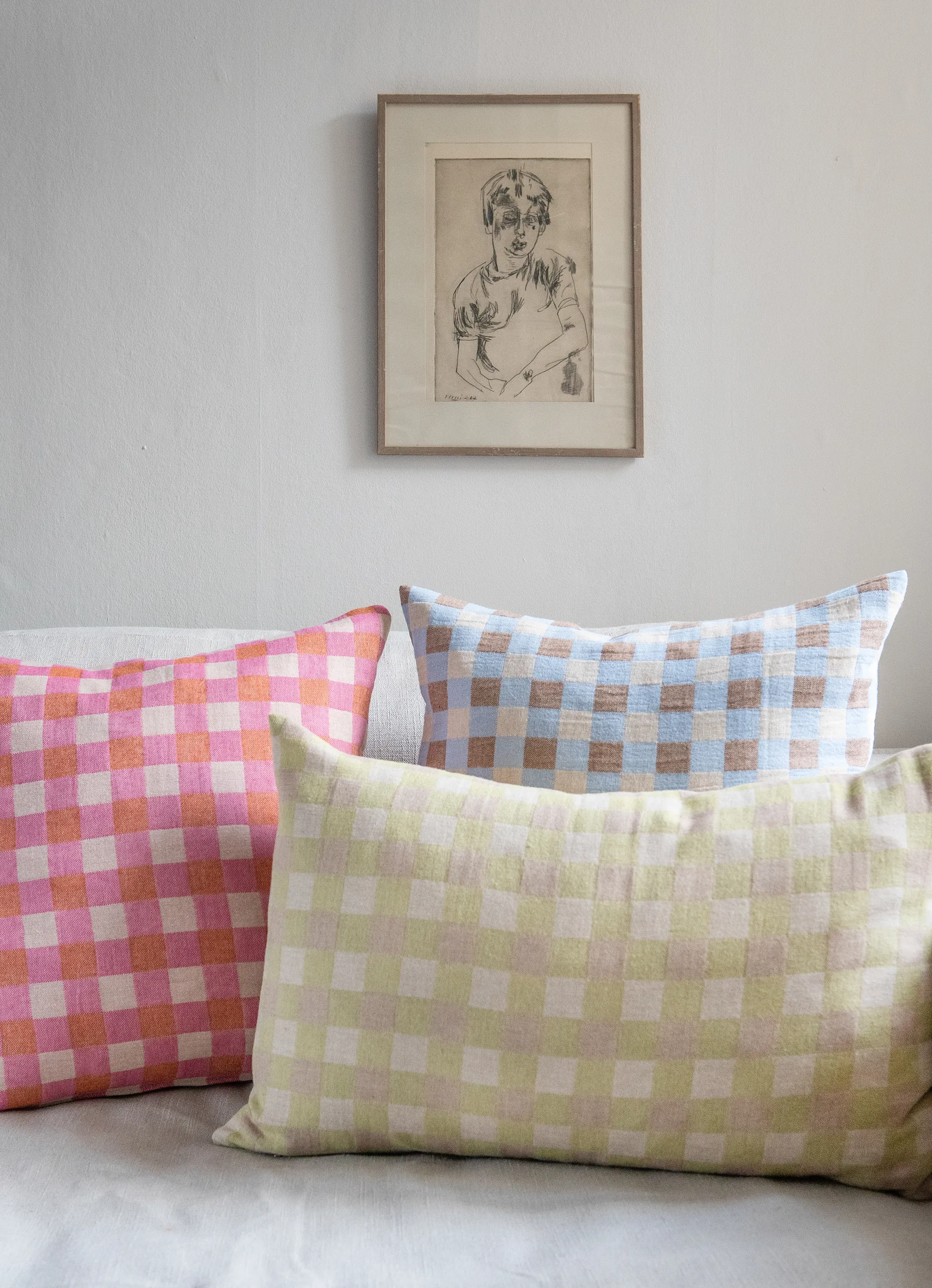 Poppy kussenhoes 50x50 cm, Blauw Brita Sweden
