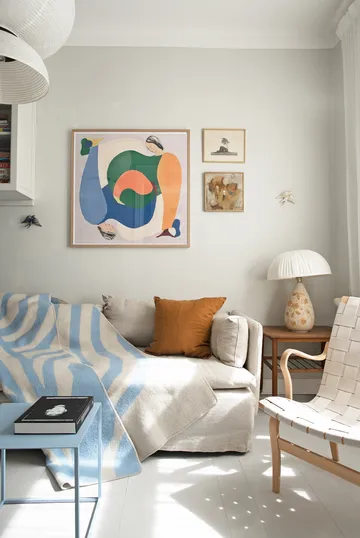 Pugh plaid - Blauw, 200x130 cm - Brita Sweden