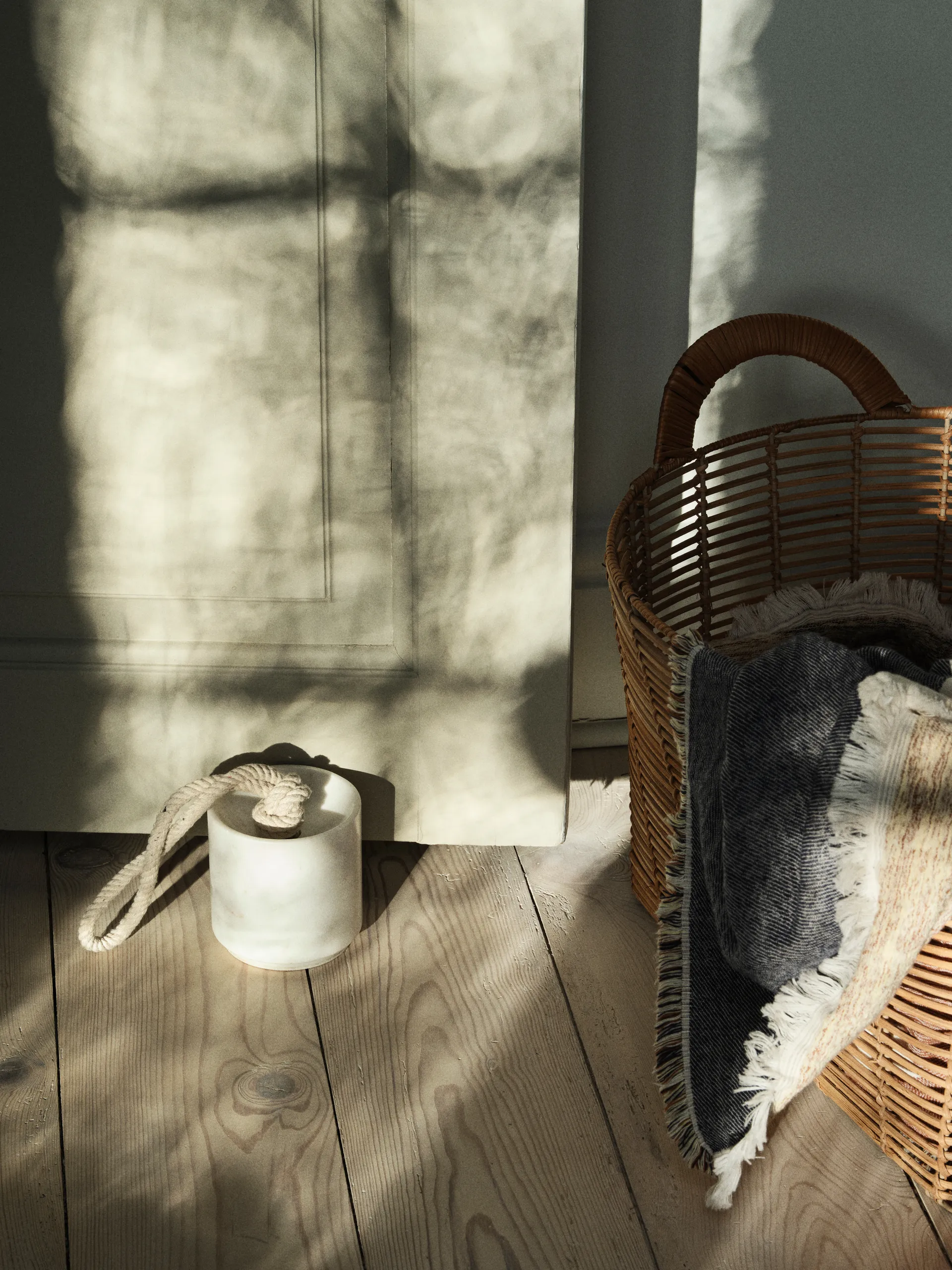 Abby deurstopper Ø10x10 cm, White marble Broste Copenhagen