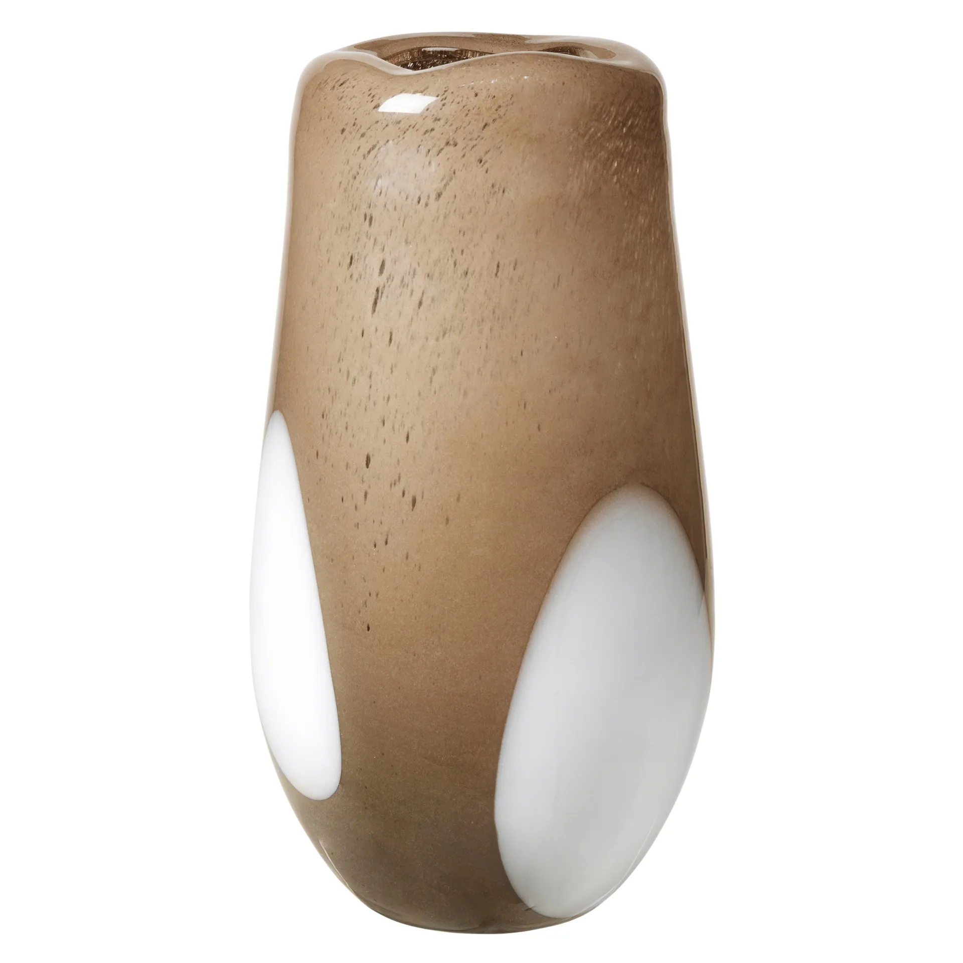 Ada Dot glazen vaas 37 cm, Simply taupe warm grey Broste Copenhagen