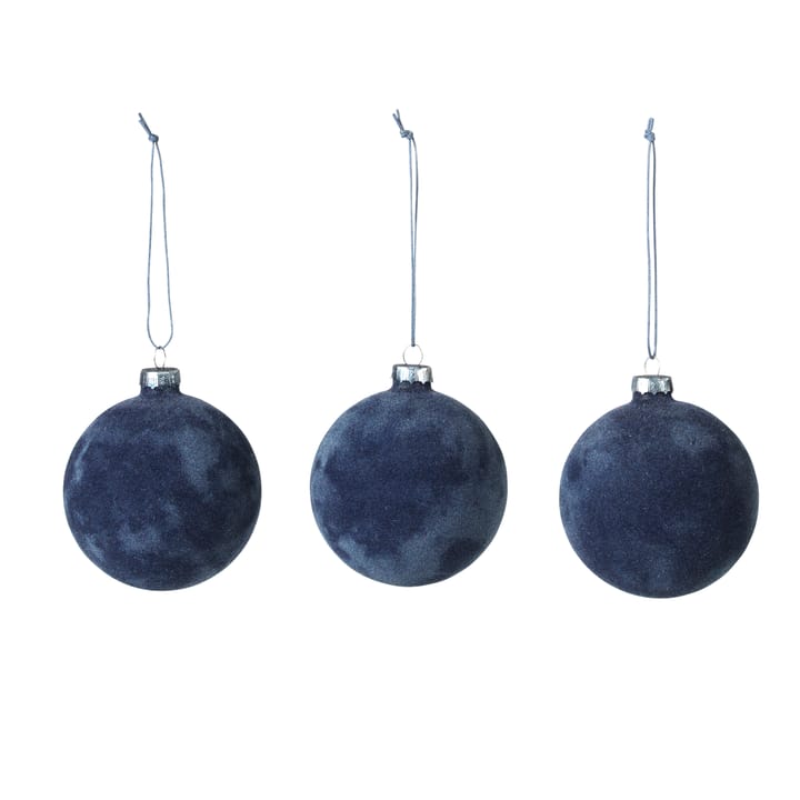 Alcan kerstballen 3-pack - donkerblauw - Broste Copenhagen