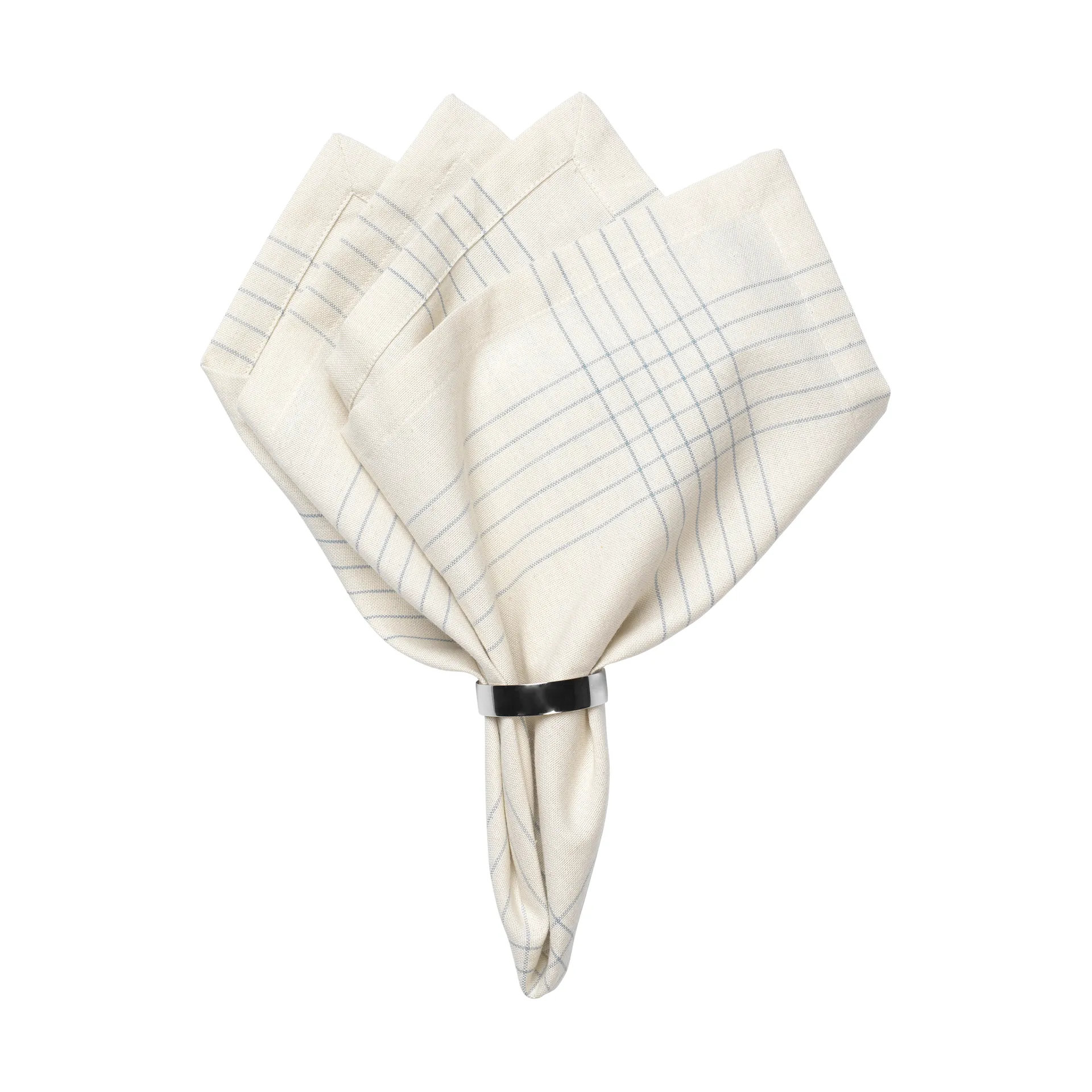 Alice stoffen servet 45x45 cm, Dusty blue-natural Broste Copenhagen