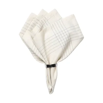 Alice stoffen servet 45x45 cm - Dusty blue-natural - Broste Copenhagen