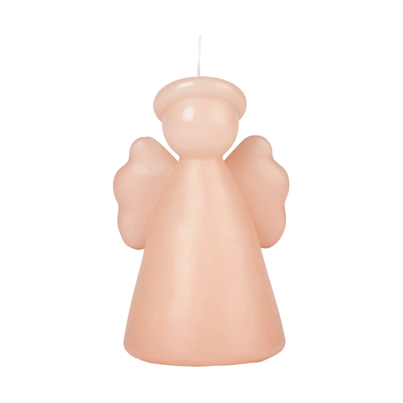 Angel sculpture kaars 14 cm, Dusty peach rose Broste Copenhagen