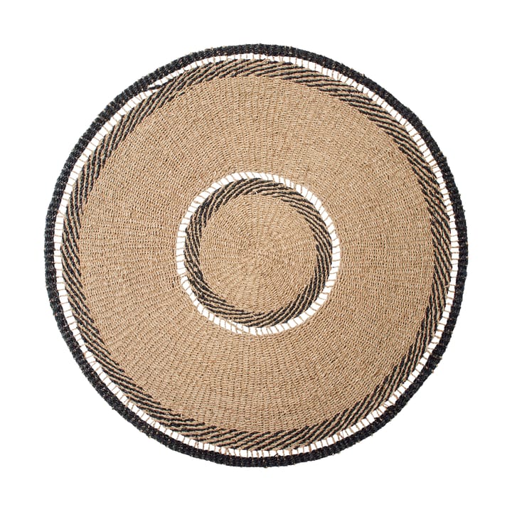 Anina vloerkleed zeewier Ø120 cm - Natural-black - Broste Copenhagen