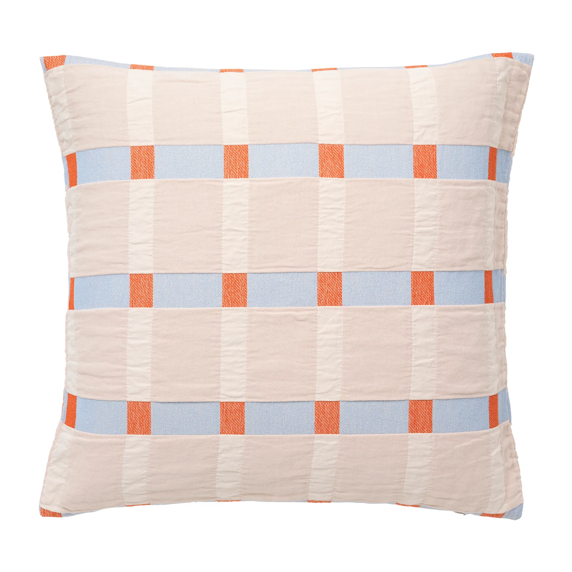 Asta kussenhoes 60x60 cm, Pumkin orange-pale blush Broste Copenhagen