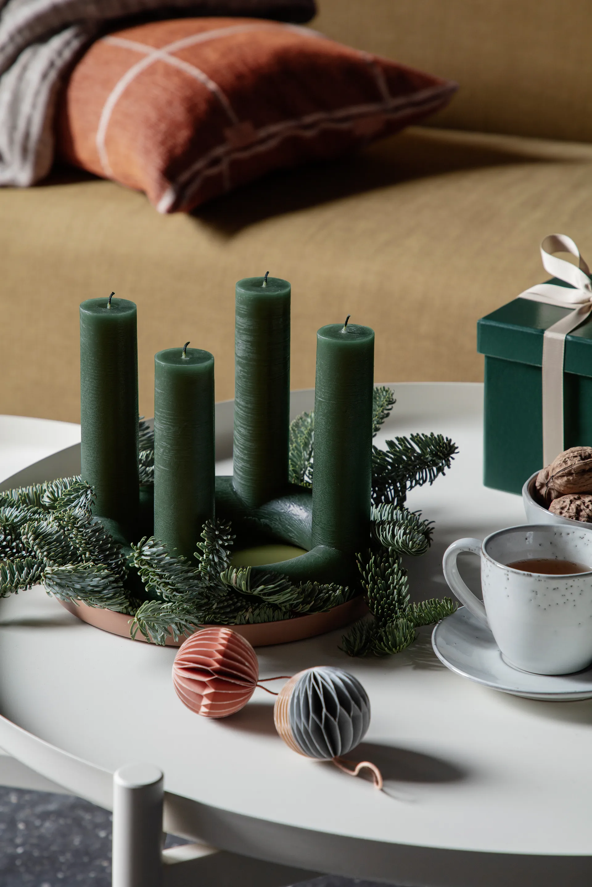 Ball kerstbal honeycomb Ø5 cm 6-delig, Multi/beige Broste Copenhagen