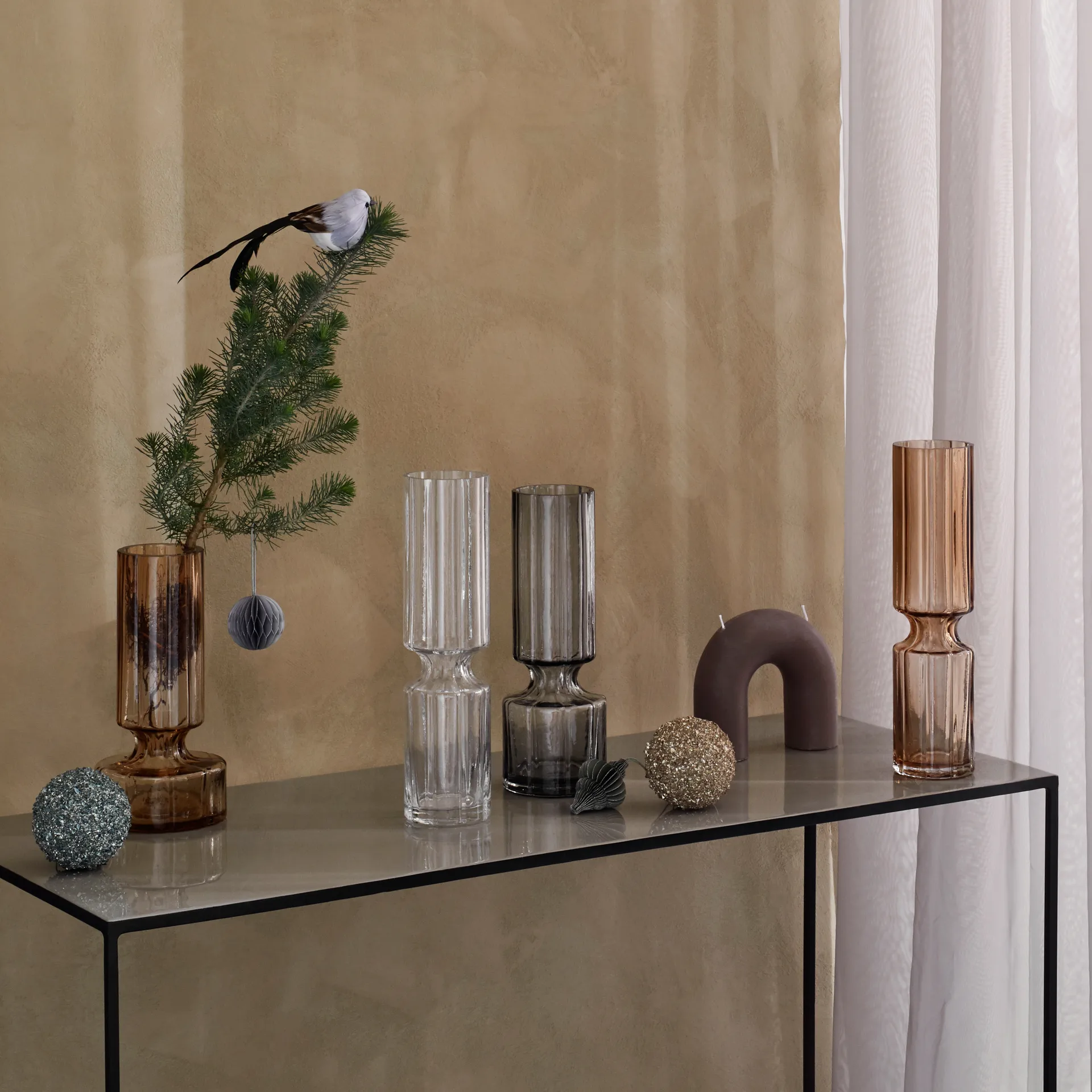 Bend kaars 14,5x16,5 cm, Fungi Broste Copenhagen