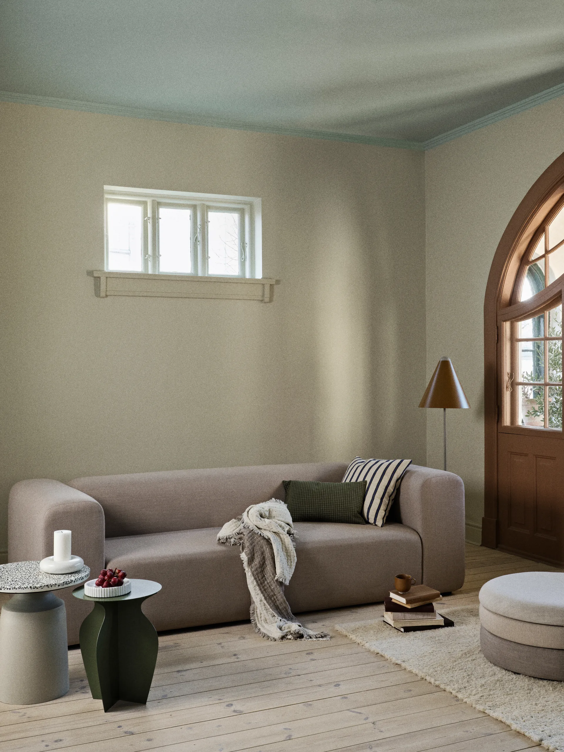 Bodil kussenhoes 30x50 cm, Grape leaf green Broste Copenhagen