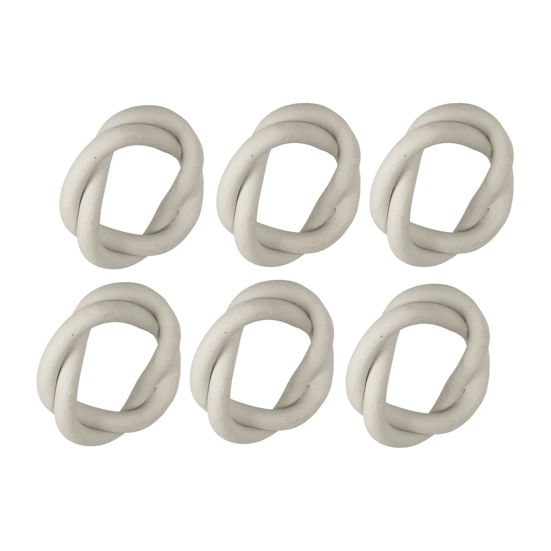 Braid servetring Ø6,5 cm 6-pack, Light beige Broste Copenhagen