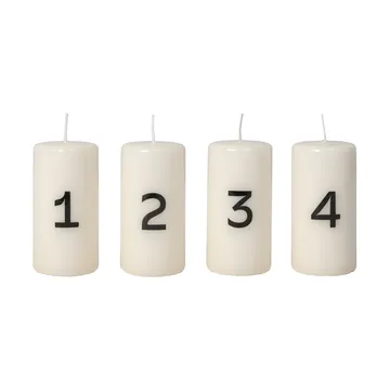 Broste adventskaars - White-Black, 4-delig - Broste Copenhagen