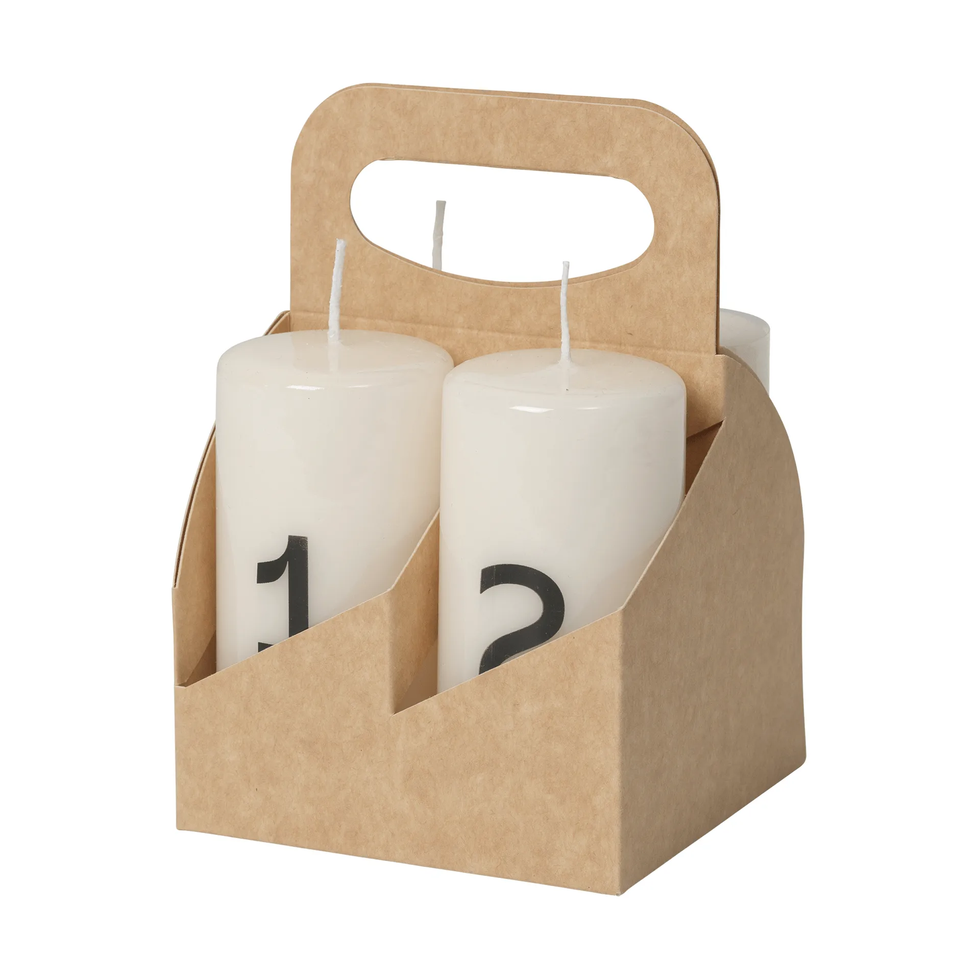 Broste adventskaars, White-Black, 4-delig Broste Copenhagen