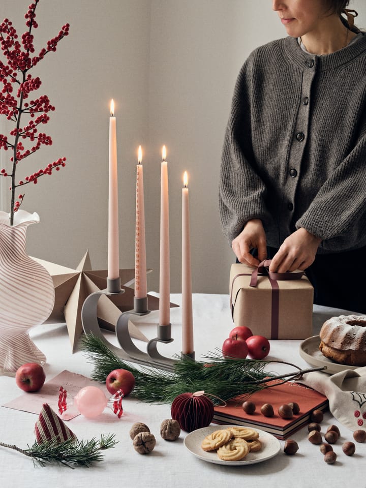 Candy kerstboomhanger glas 2-delig, Dusty pink Broste Copenhagen