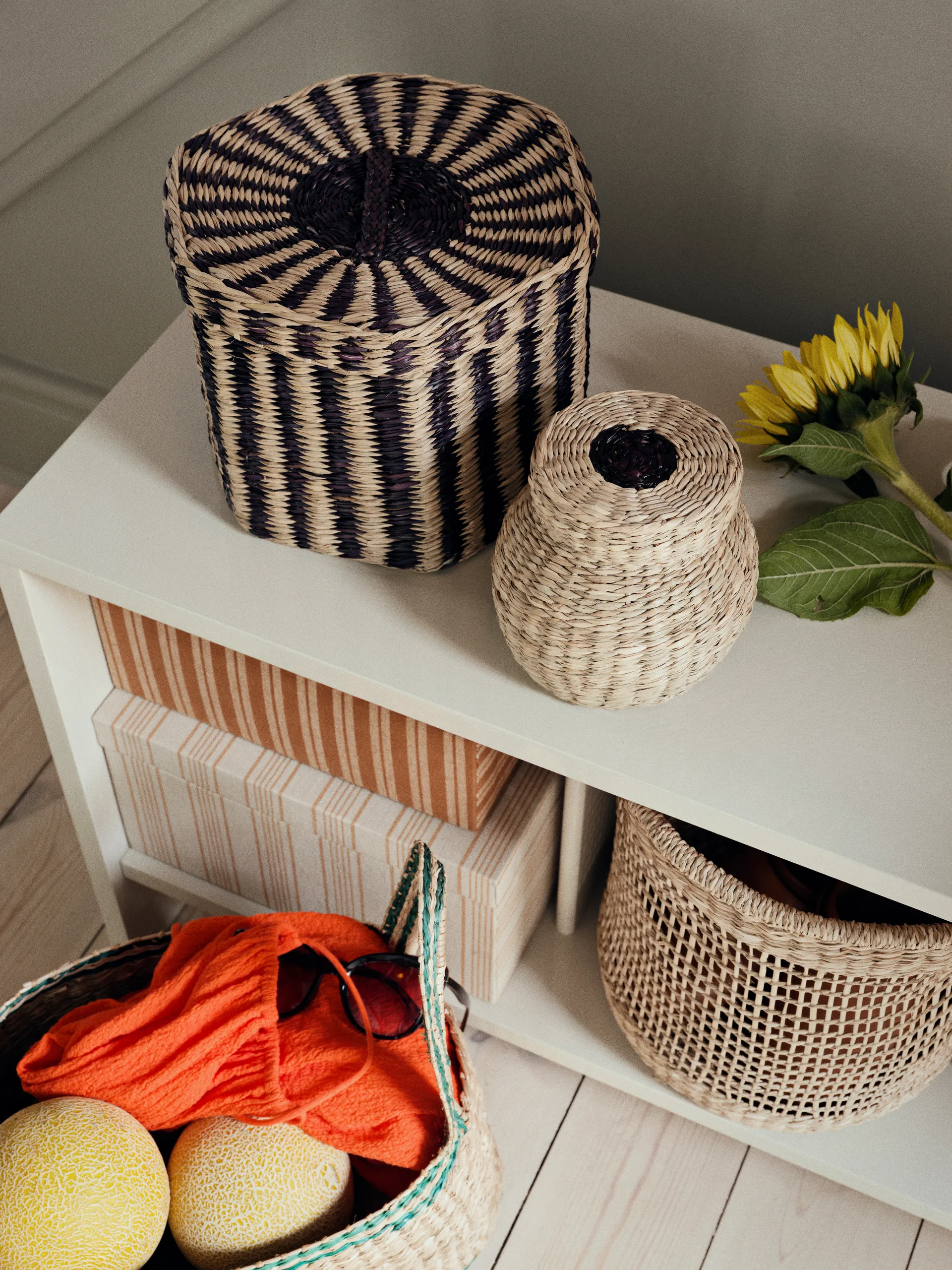 Carmen mand 2-delig, Natural-black Broste Copenhagen