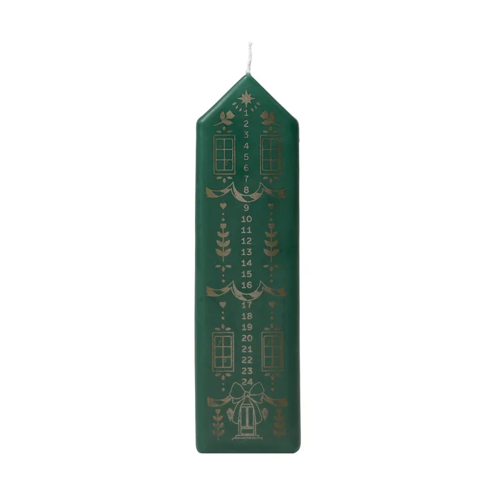Casa adventskaars - Dark Green-Gold - Broste Copenhagen