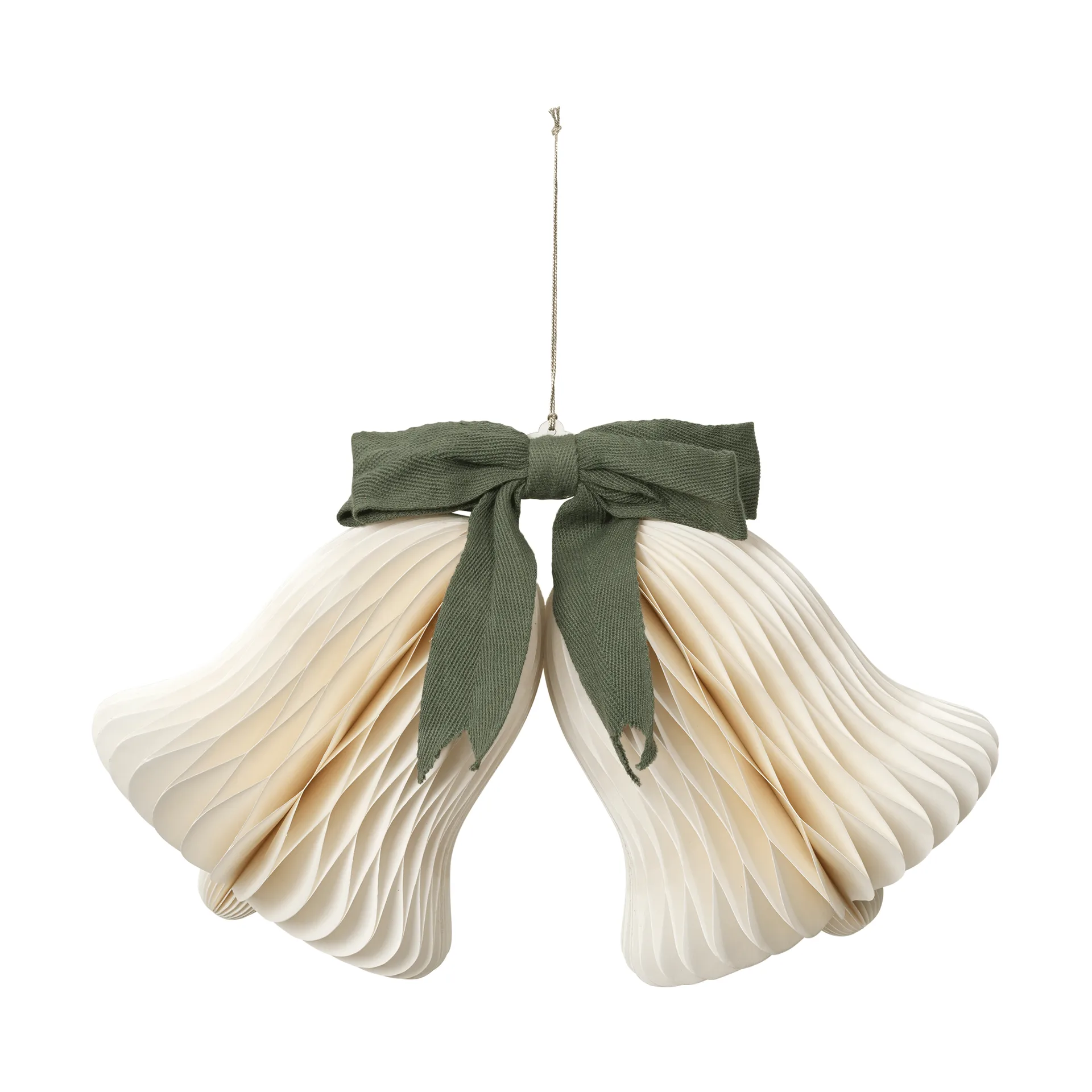Chime bel kersthanger, Off White-Grape Leaf Green Broste Copenhagen