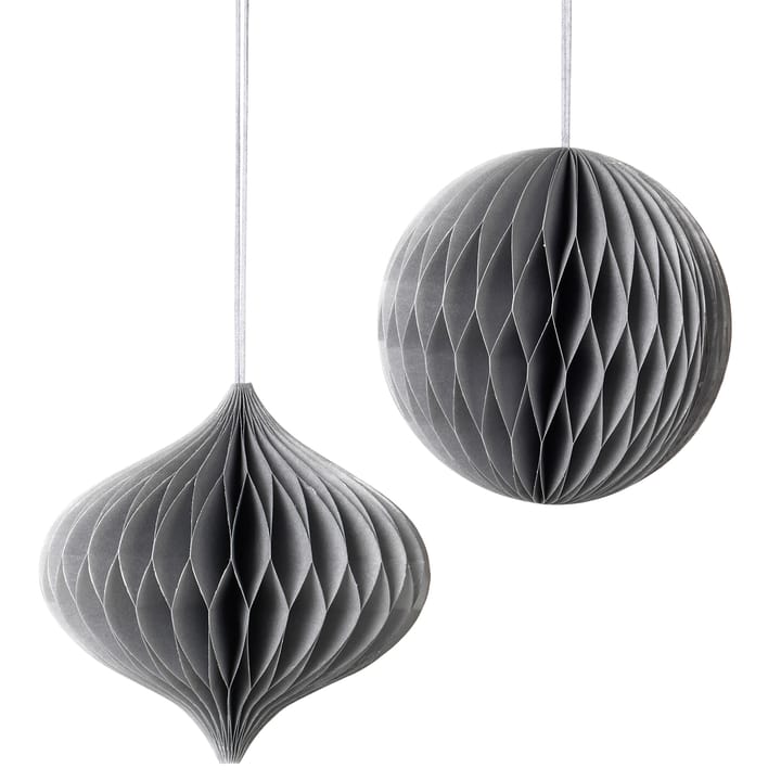 Christmas mix kerstbal-kerstdecoratie 2-pack - Silver - Broste Copenhagen