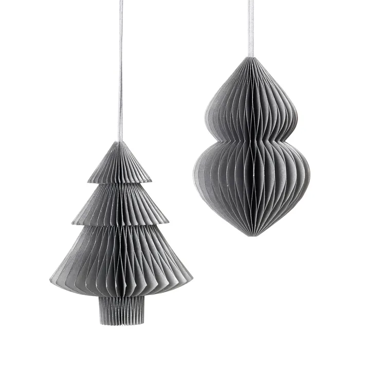Christmas mix kerstboom-kerstdecoratie 2-delig Silver - Broste Copenhagen