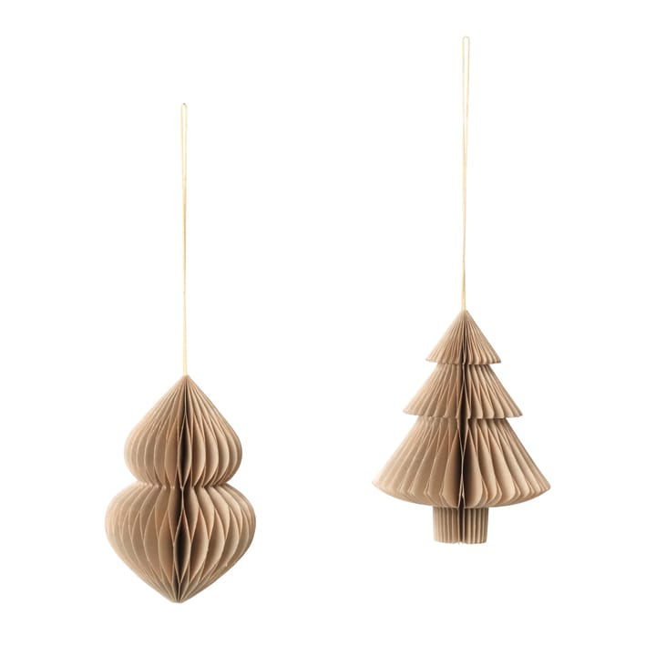 Christmas mix kerstdecoratie 2-pack - Natural brown - Broste Copenhagen