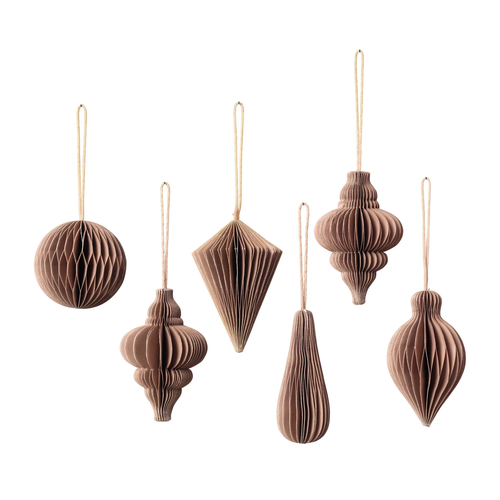 Christmas mix kersthanger 6-pack, Indian tan Broste Copenhagen