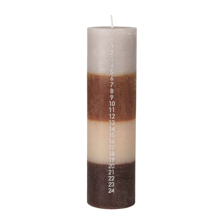 Colorblock kalenderkaars, Multi-brown Broste Copenhagen