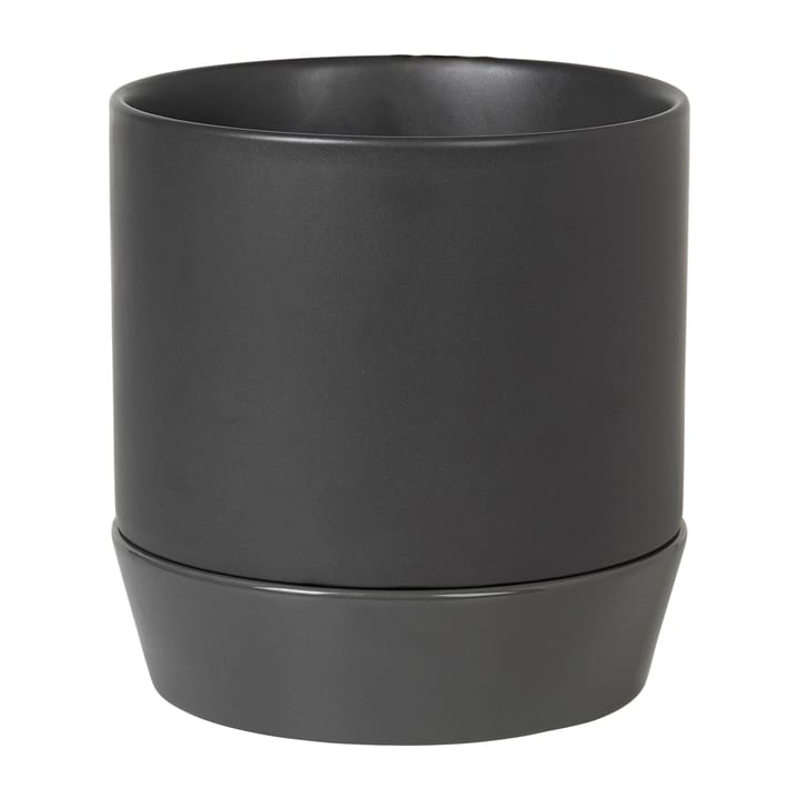 Denise bloempot met schotel Ø18 cm, Charcoal grey Broste Copenhagen